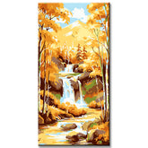 Painting by Numbers Mountain River Landscape